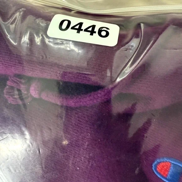 Vintage Champion Reverse Weave Hoodie Men's Large Purple Long Sleeve Pullover - Picture 10 of 10